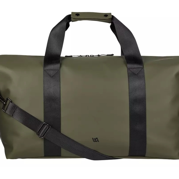 Sleek Olive Duffel Bag with Black Straps - Picture 1 of 4